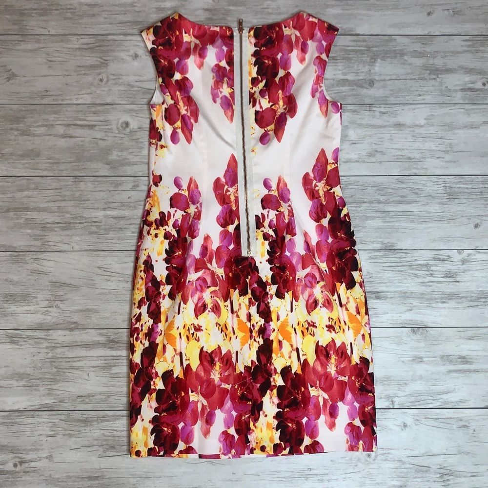 Adrianna Papell Floral Dress Size 4P - Picture 3 of 4